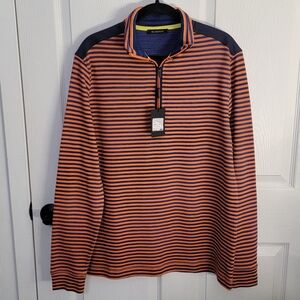 Bugatchi Quarter Zip Pullover Cotton Blend Sweater Shirt